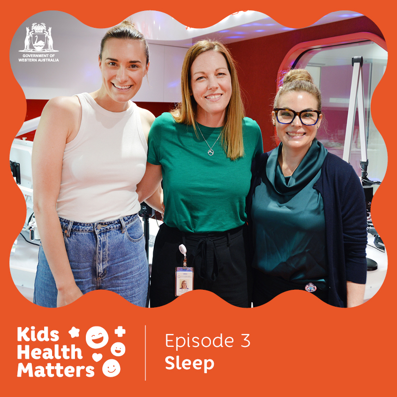 Kids Health Matters host Dani Shuey joins CACH Child Health Nurse Kim Shirras and PCH Sleep and Respiratory Consultant Dr Adelaide Withers to discuss sleep