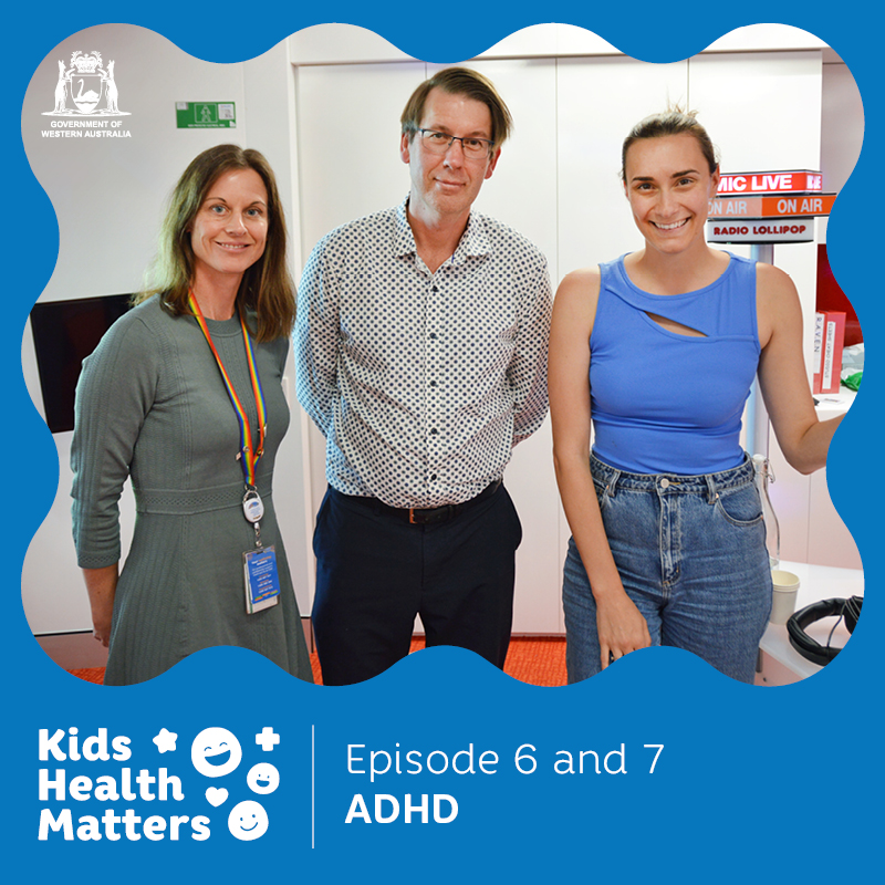 Kids Health Matters co-host Danielle Engelbrecht with Medical Head Child Development Service Dr Brad Jongeling and broadcaster Dani Shuey