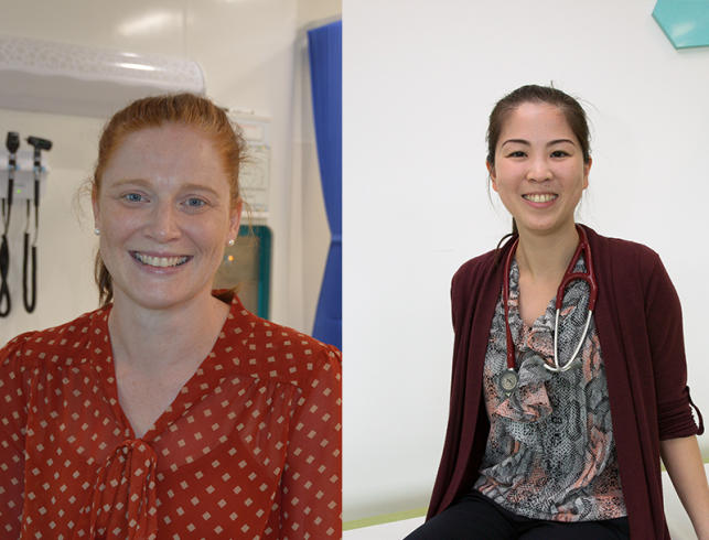 Dr Anne Sage (left) pictured with Dr Gloria Lau (right)