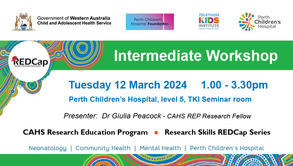 REDCap Workshop 2: Intermediate Walkthrough recording from 12 March 2024 presented by Dr Giulia Peacock