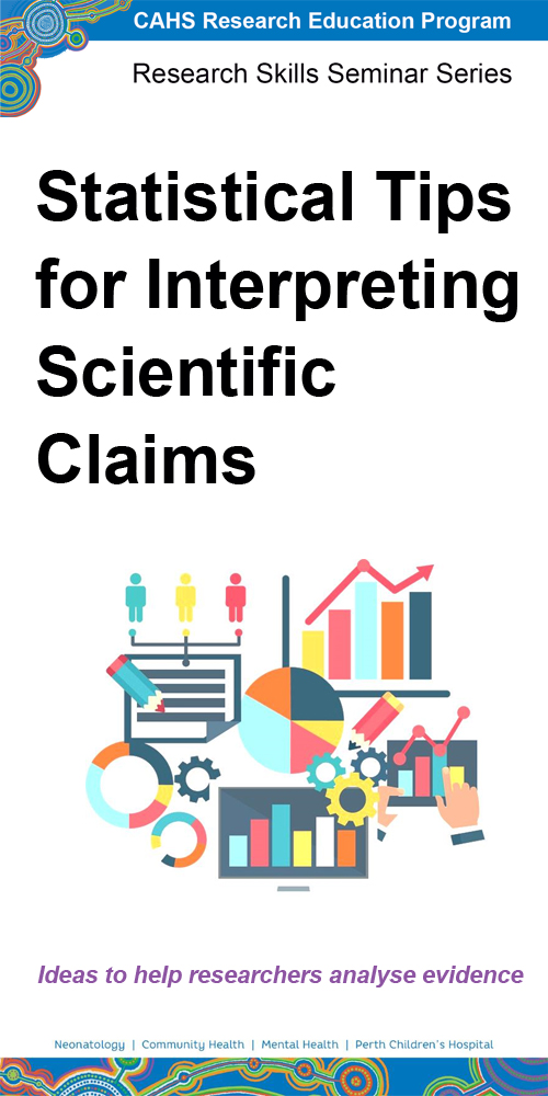 Promotional image for "Statistical tips for interpreting scientific claims" seminar