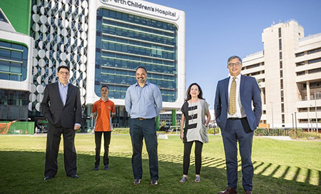 Rare Care Centre: Carrick Robinson (PCHF), Andrew Bannister, Dr Gareth Baynum, Sue Baker, Dr Aresh Anwar (CAHS CE)