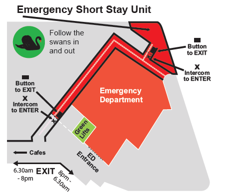 Emergency Short Stay Unit map