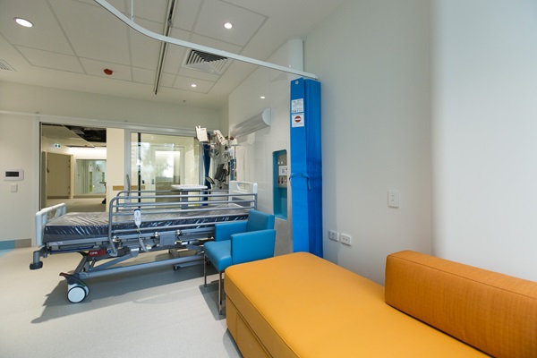 Sofa bed in standard inpatient room